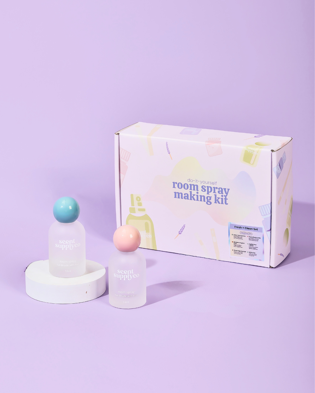 DIY Natural Room Spray Making Kit (Fresh & Clean Scent Set)