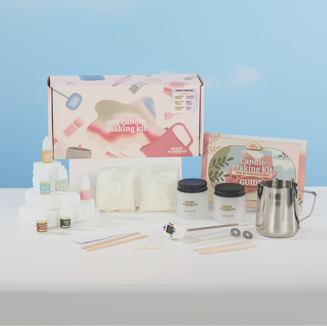 DIY Soy Candle Making Kit (Fresh & Clean Scent Set)