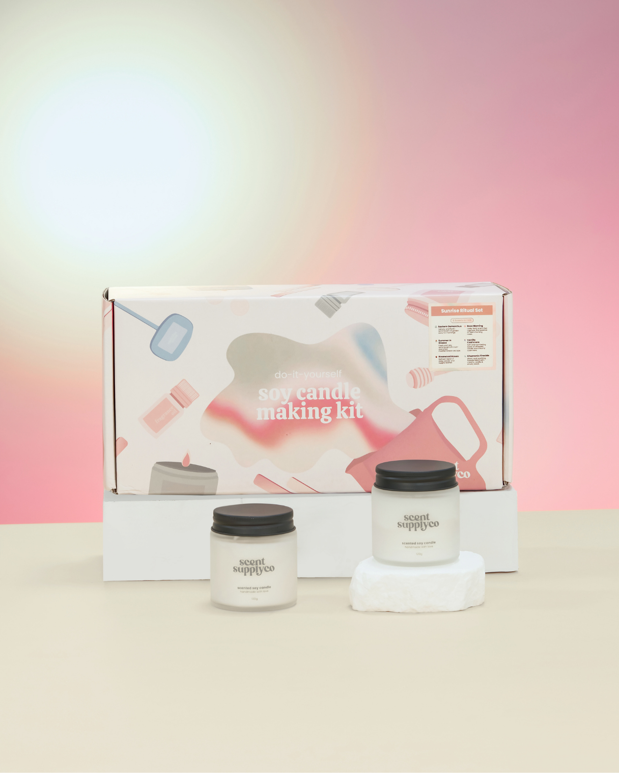 DIY Soy Candle Making Kit (Sunrise Ritual Scent Set)