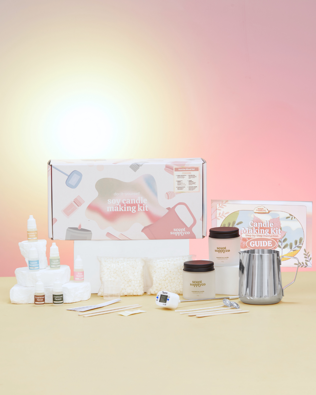 DIY Soy Candle Making Kit (Sunrise Ritual Scent Set)
