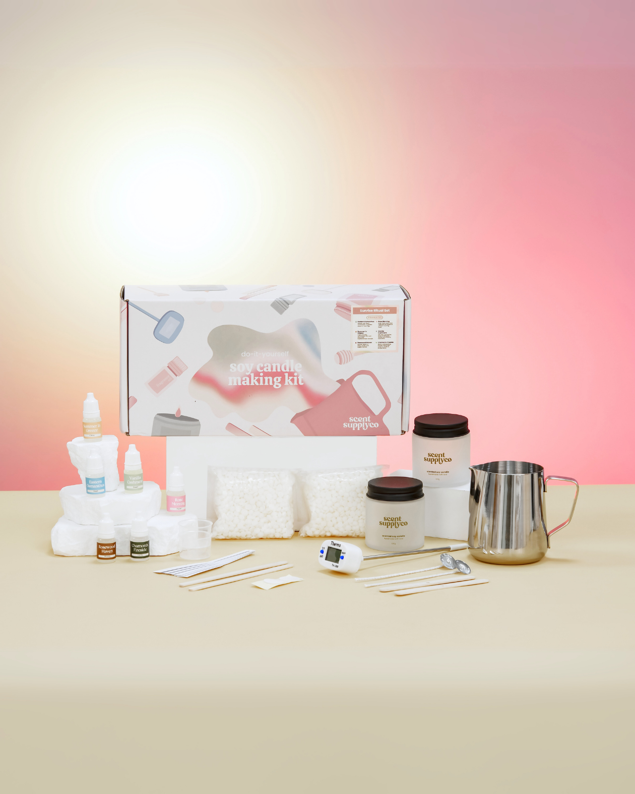 DIY Soy Candle Making Kit (Sunrise Ritual Scent Set)