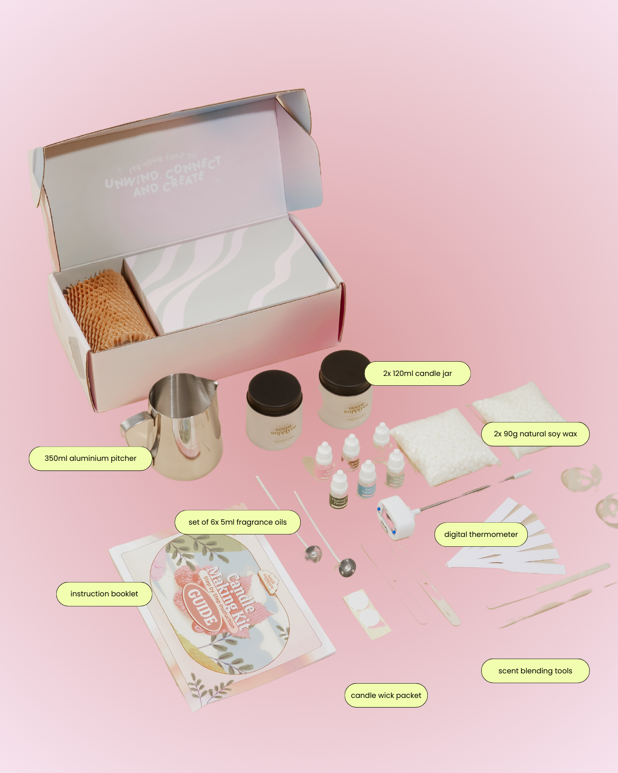 DIY Soy Candle Making Kit (Sunrise Ritual Scent Set)