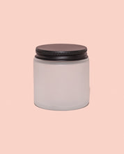 Scent Supply 120g Tess Frosted Candle Jar with Black Lid